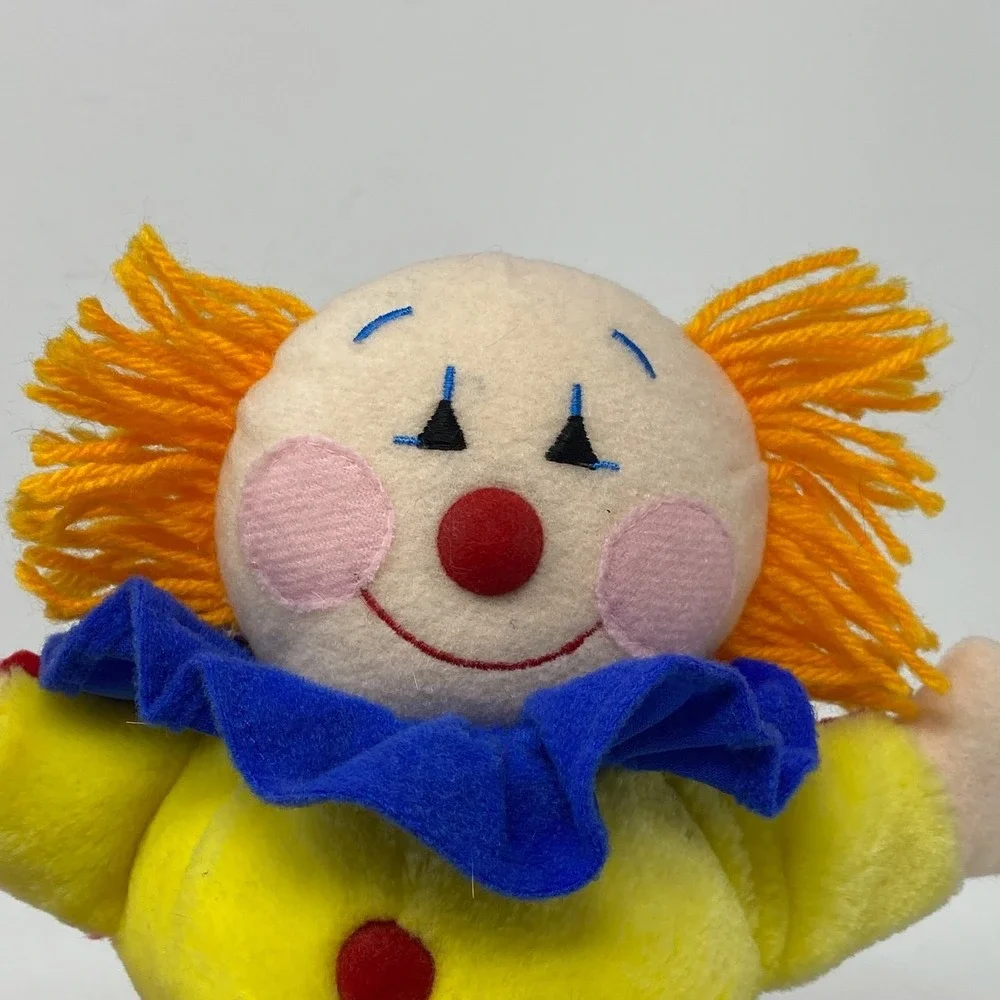 Vintage‎ 1990 Dakin Plush Carnival Clown Reversible Stuffed Toy 2 Sided Colorful